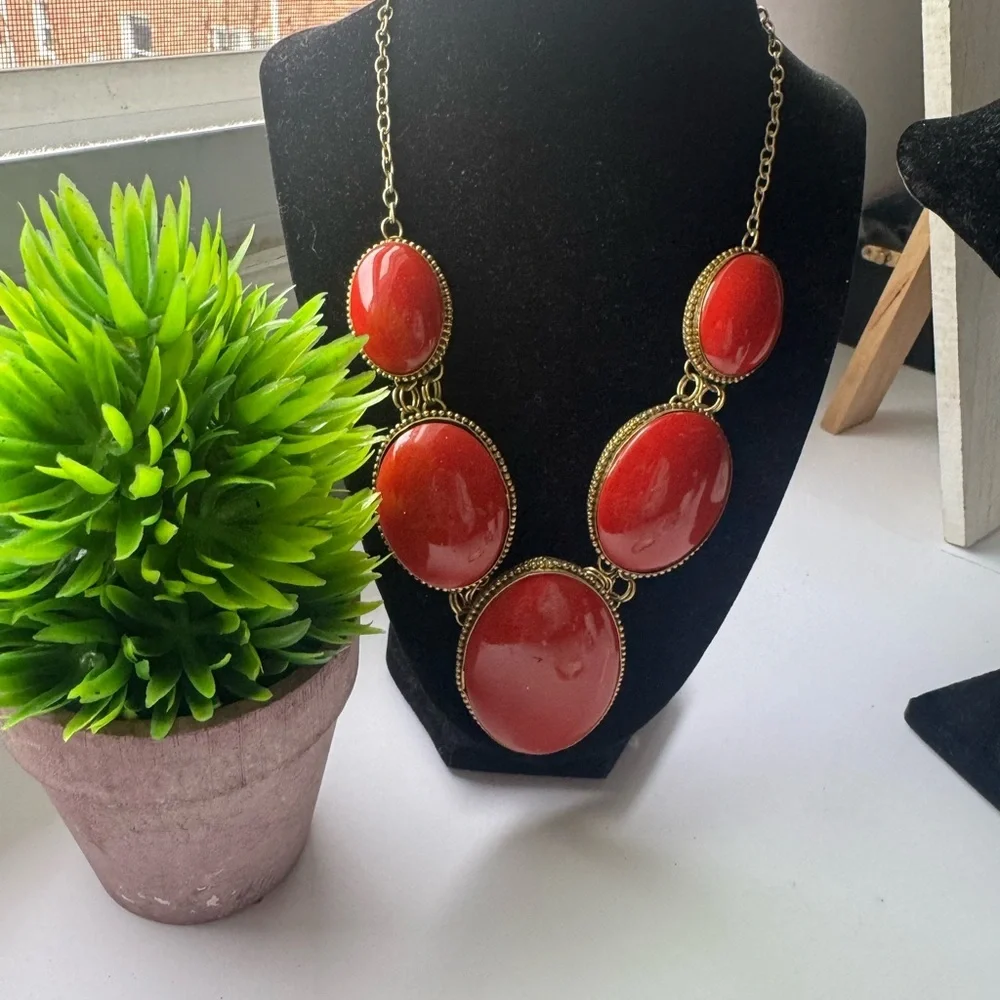 CABLE RUBY BRIDAL NECKLACE